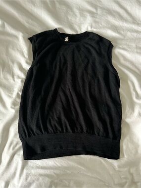 The Row XS Black Sleeveless Knit Top